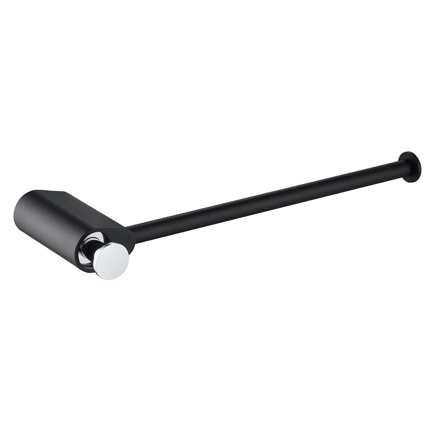 KIBI Volcano Brass Bathroom Towel Ring in Chrome Black Finish