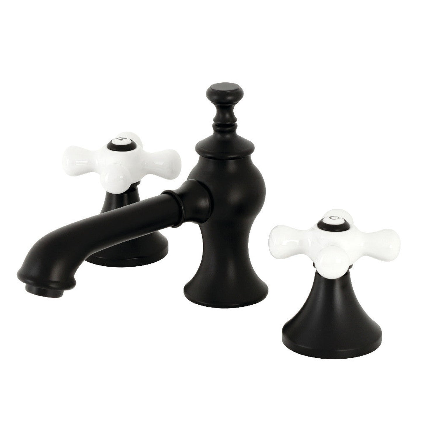 Kingston Brass KC7060PX Vintage 8 in. Widespread Bathroom Faucet, Matte Black