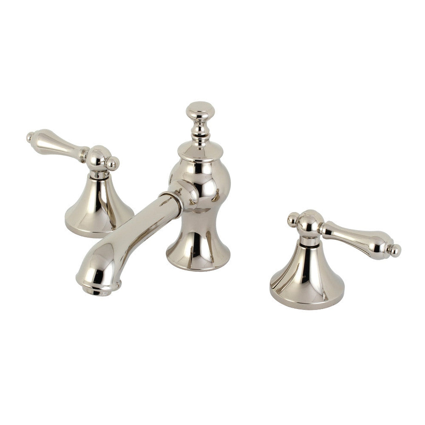 Kingston Brass KC7066AL Vintage 8 in. Widespread Bathroom Faucet, Polished Nickel