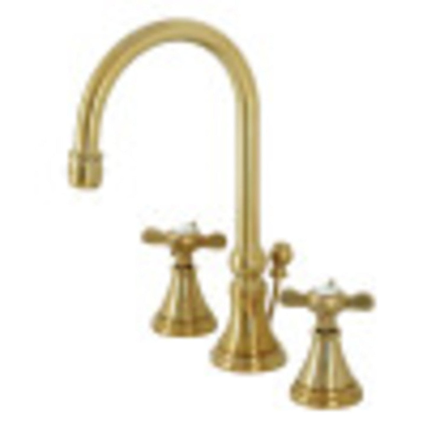 Kingston Brass KS2987BEX Essex Widespread Bathroom Faucet with Brass Pop-Up, Brushed Brass