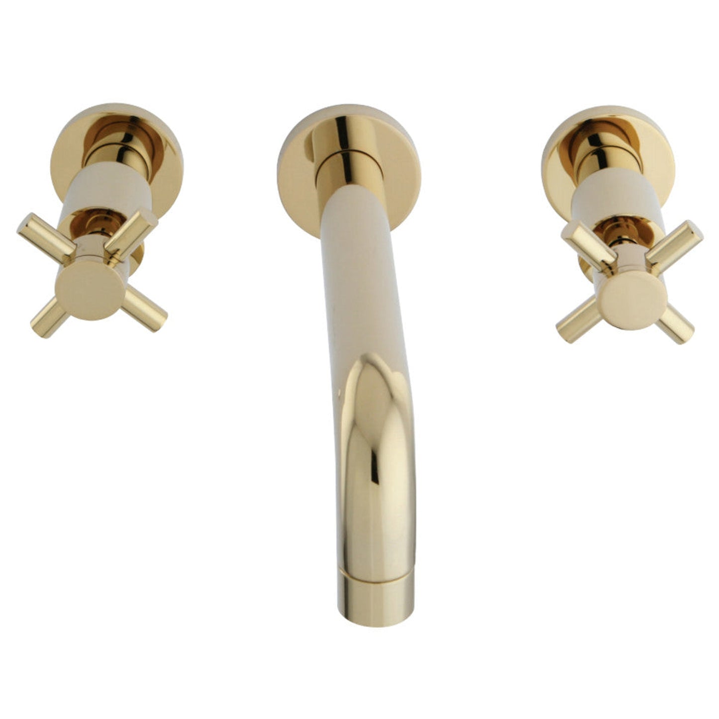 Kingston Brass KS8122DX Concord 2-Handle Wall Mount Bathroom Faucet, Polished Brass
