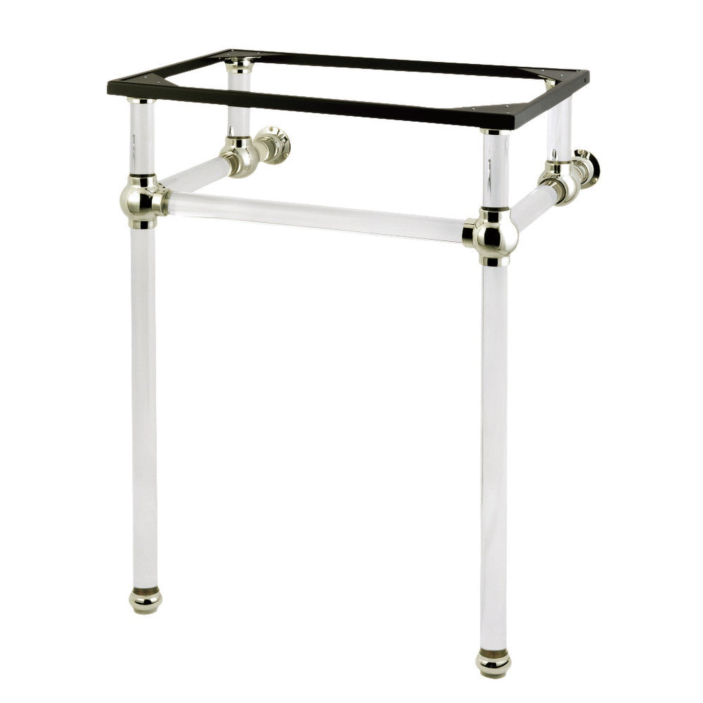 Kingston Brass VAH282033PN Templeton 24-Inch x 20-3/8-Inch x 33-1/4-Inch Acrylic Console Sink Legs, Polished Nickel
