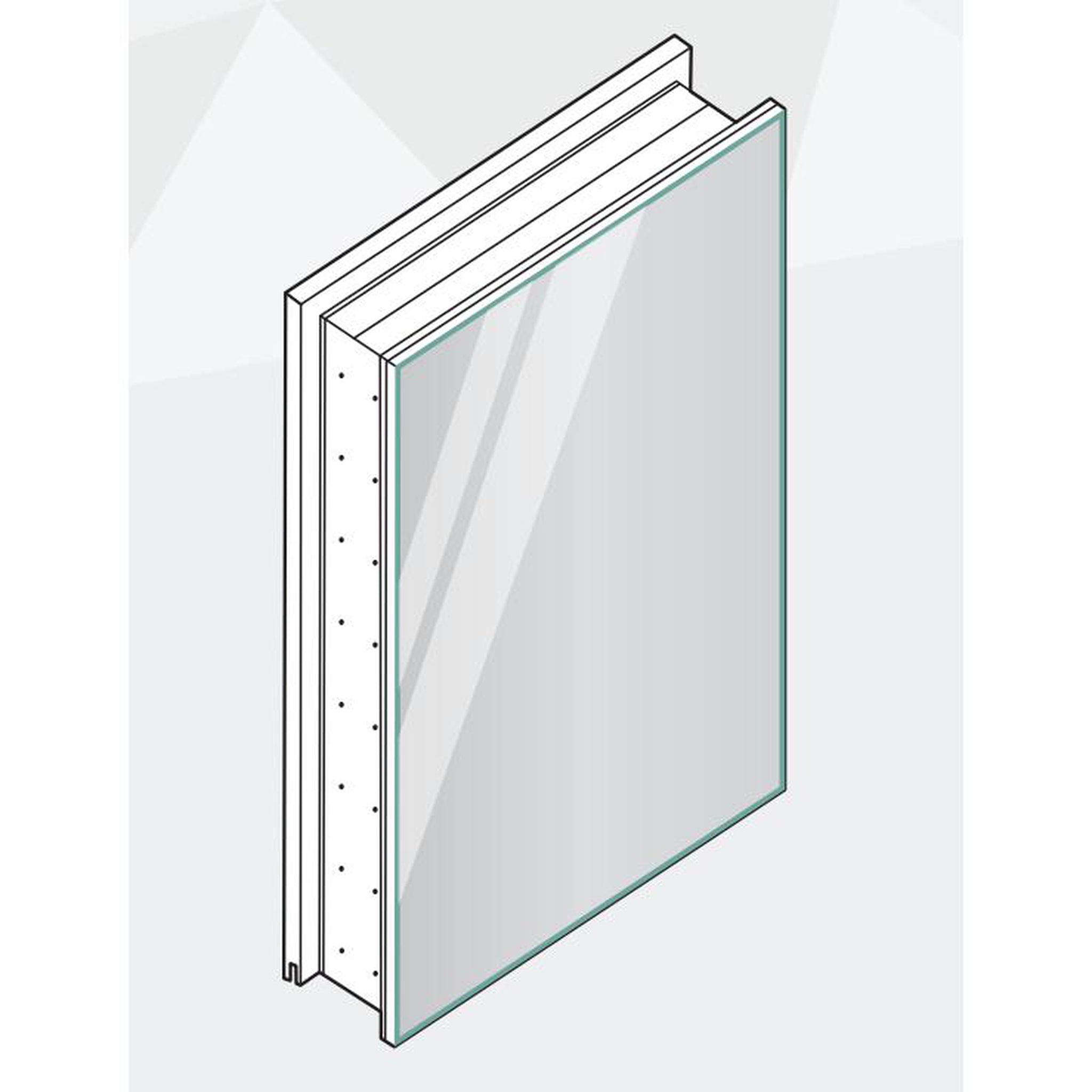 Krugg Reflections Plaza Bathroom Mirror Medicine Door (Not Ele