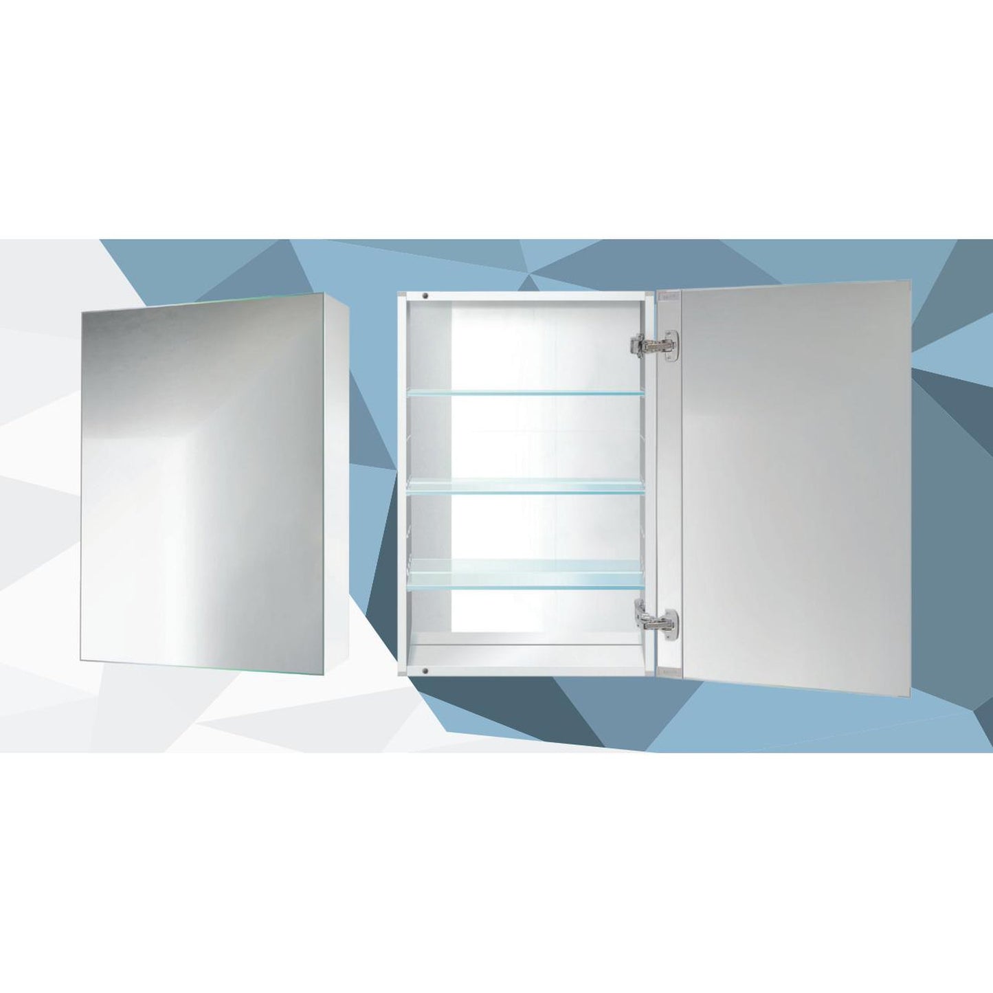 Krugg Reflections Plaza Bathroom Mirror Medicine Cabinet Hinge