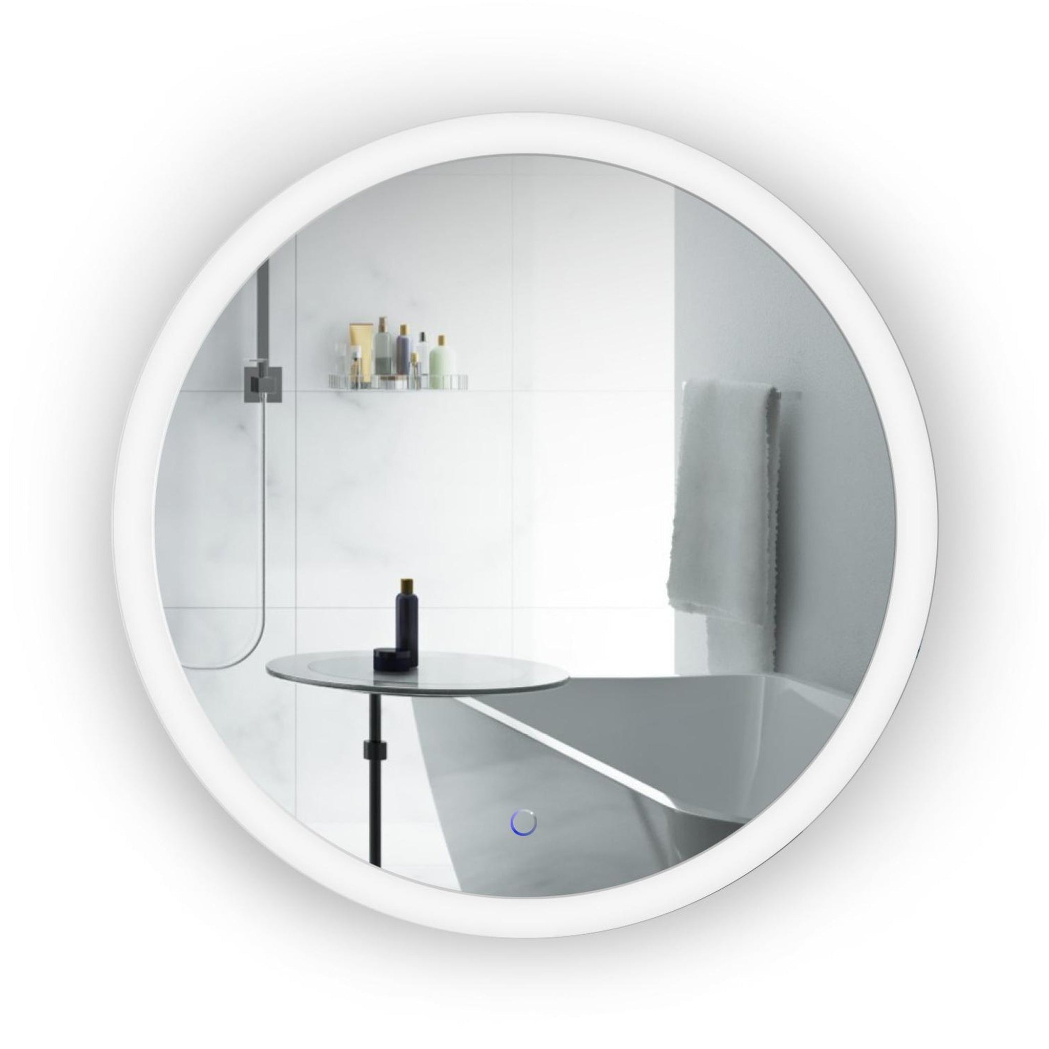 Krugg Reflections Sol 30" x 30" 5000K Round Wall-Mounted Illuminated S ...