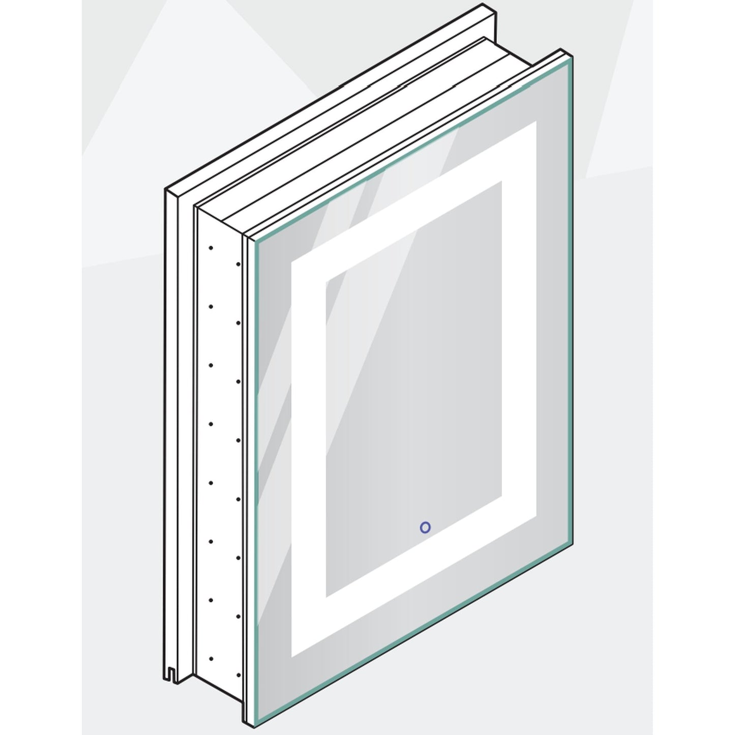 Krugg Reflections Svange Bathroom Medicine Mirror Cabinet Electrical Door Color Temperature 3000K-6000K