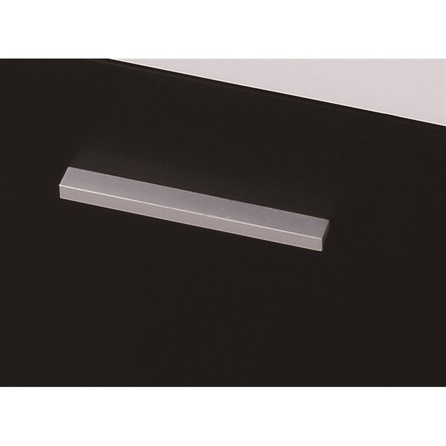 KubeBath Bliss 18" Black Wall-Mounted Modern Bathroom Vanity With Single Integrated Acrylic Sink With Overflow and 22" Black Framed Mirror With Shelf