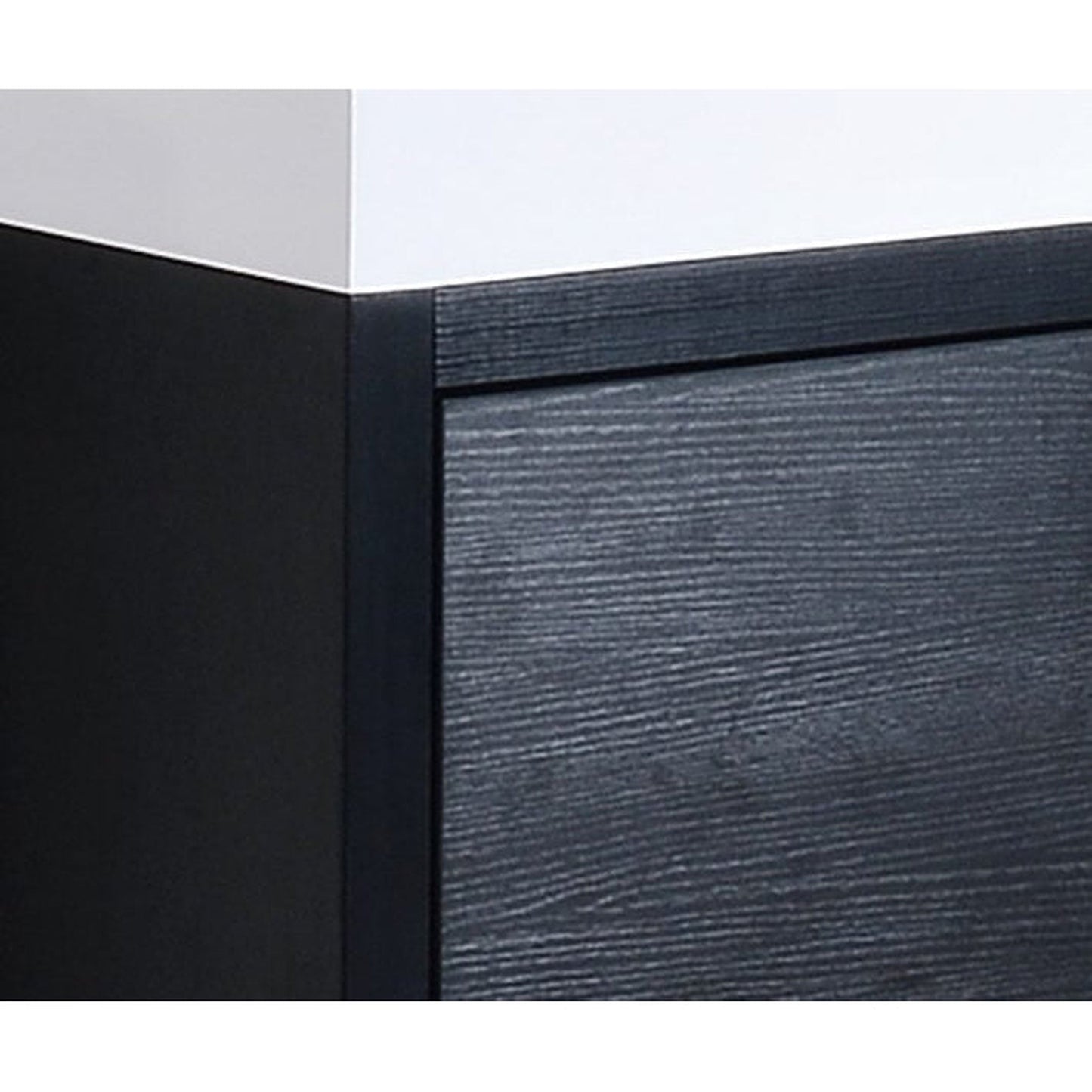 KubeBath Bliss 48" Black Freestanding Modern Bathroom Vanity With Single Integrated Acrylic Sink With Overflow