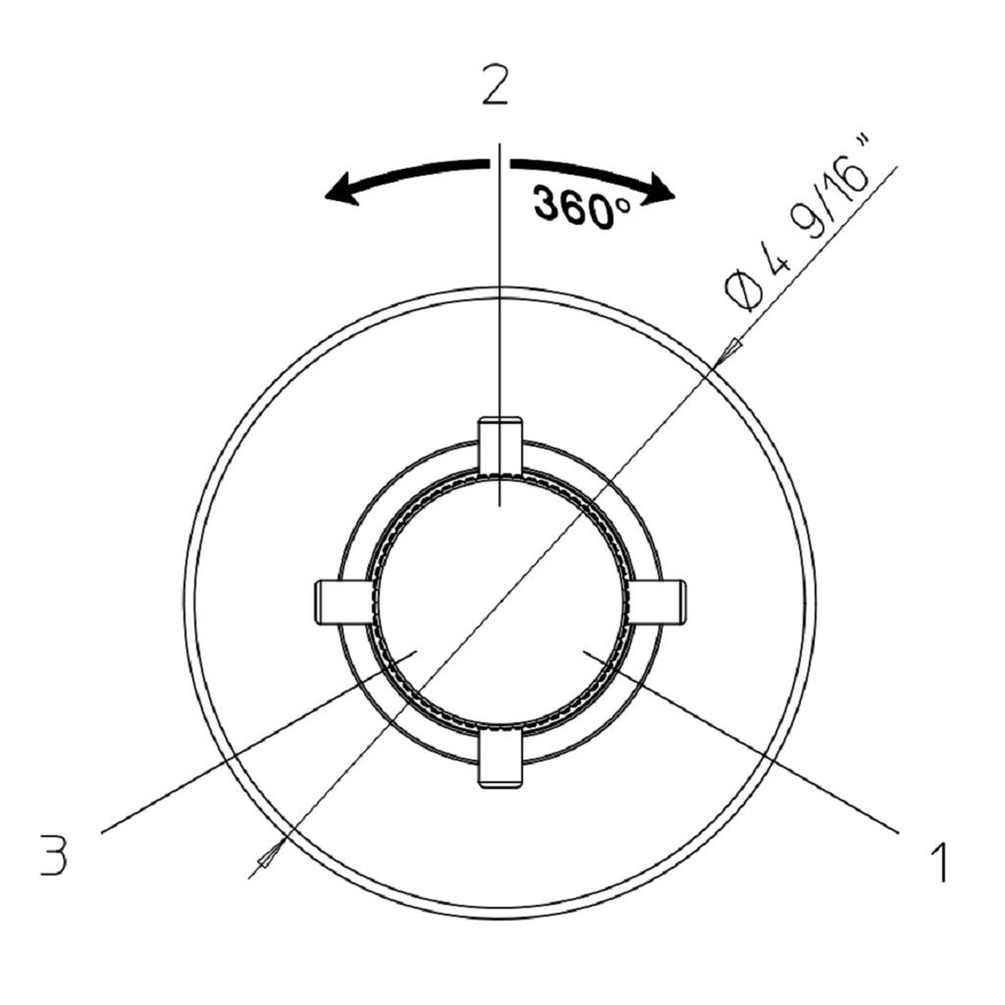 LaToscana Alessandra Brushed Nickel 3-Way Diverter Trim