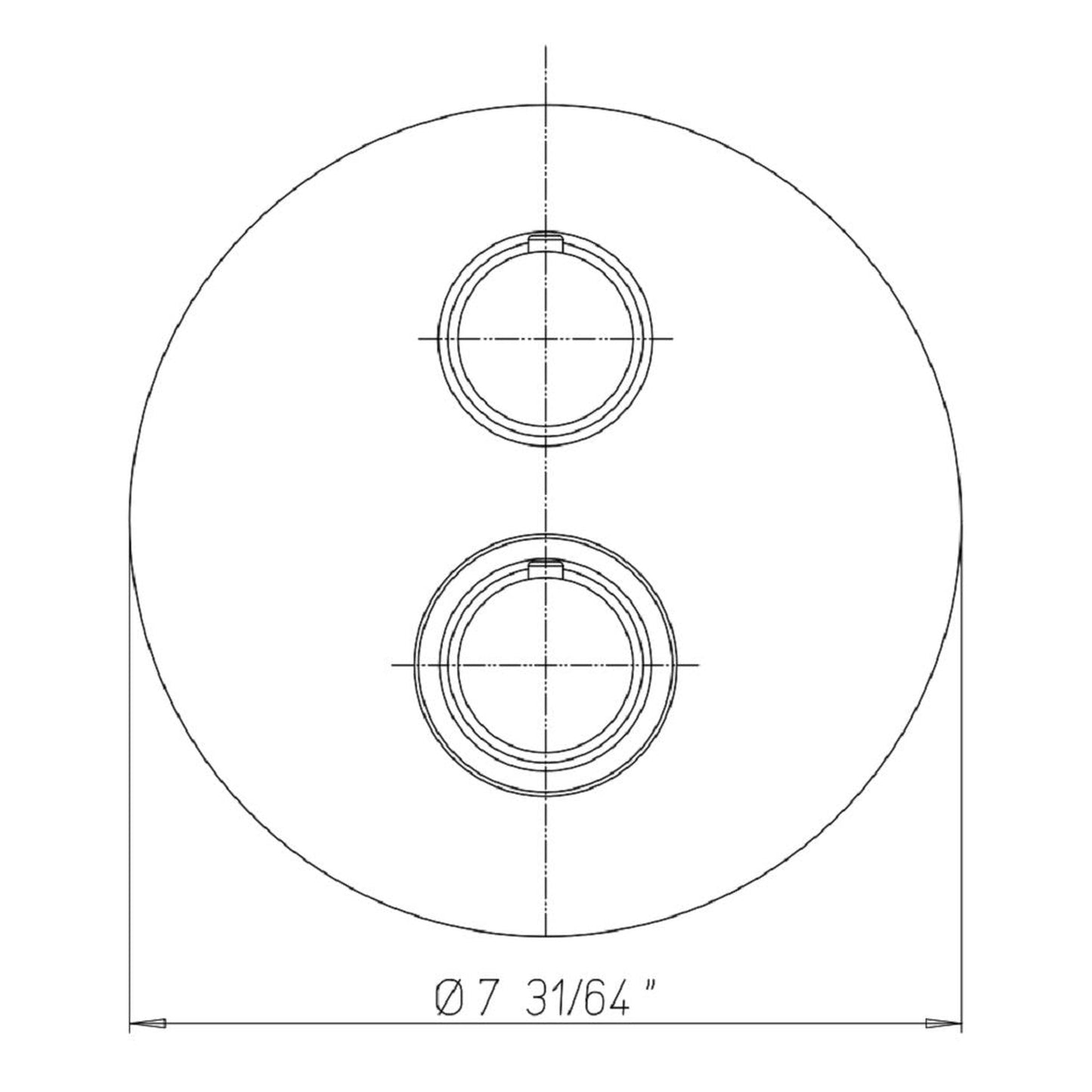 LaToscana Alessandra Brushed Nickel Thermostatic Trim With 2-Way Diverter Volume Control