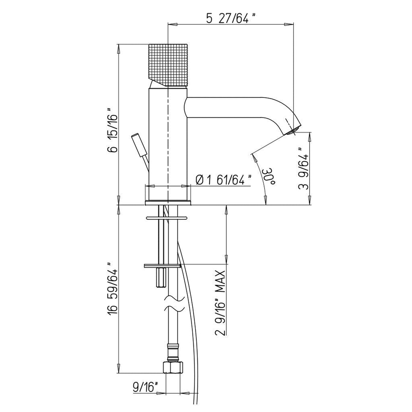 LaToscana Alessandra Chrome Single Grip Handle Lavatory Faucet