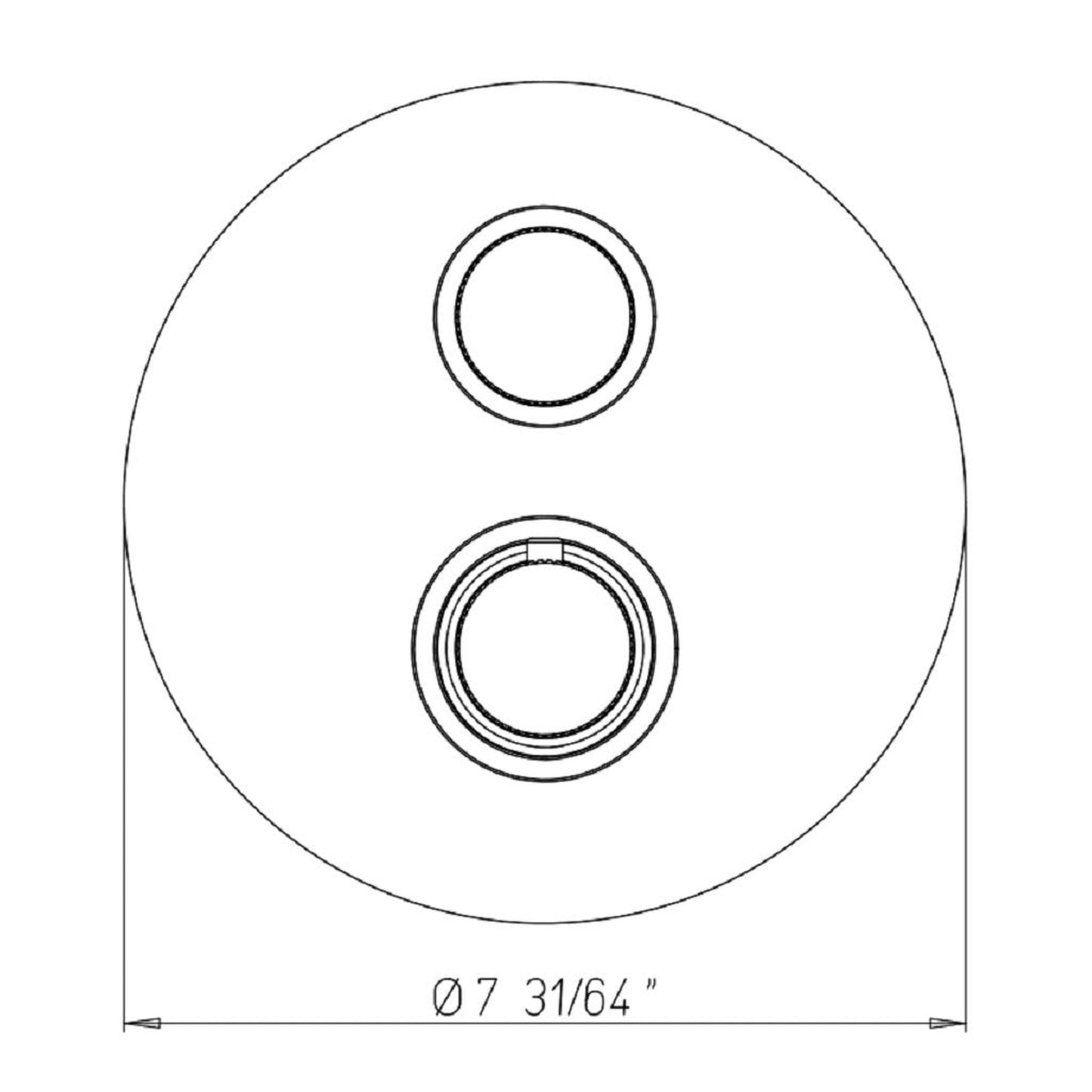 LaToscana Alessandra Chrome Thermostatic Trim With 3/4" Ceramic Disc Volume Control