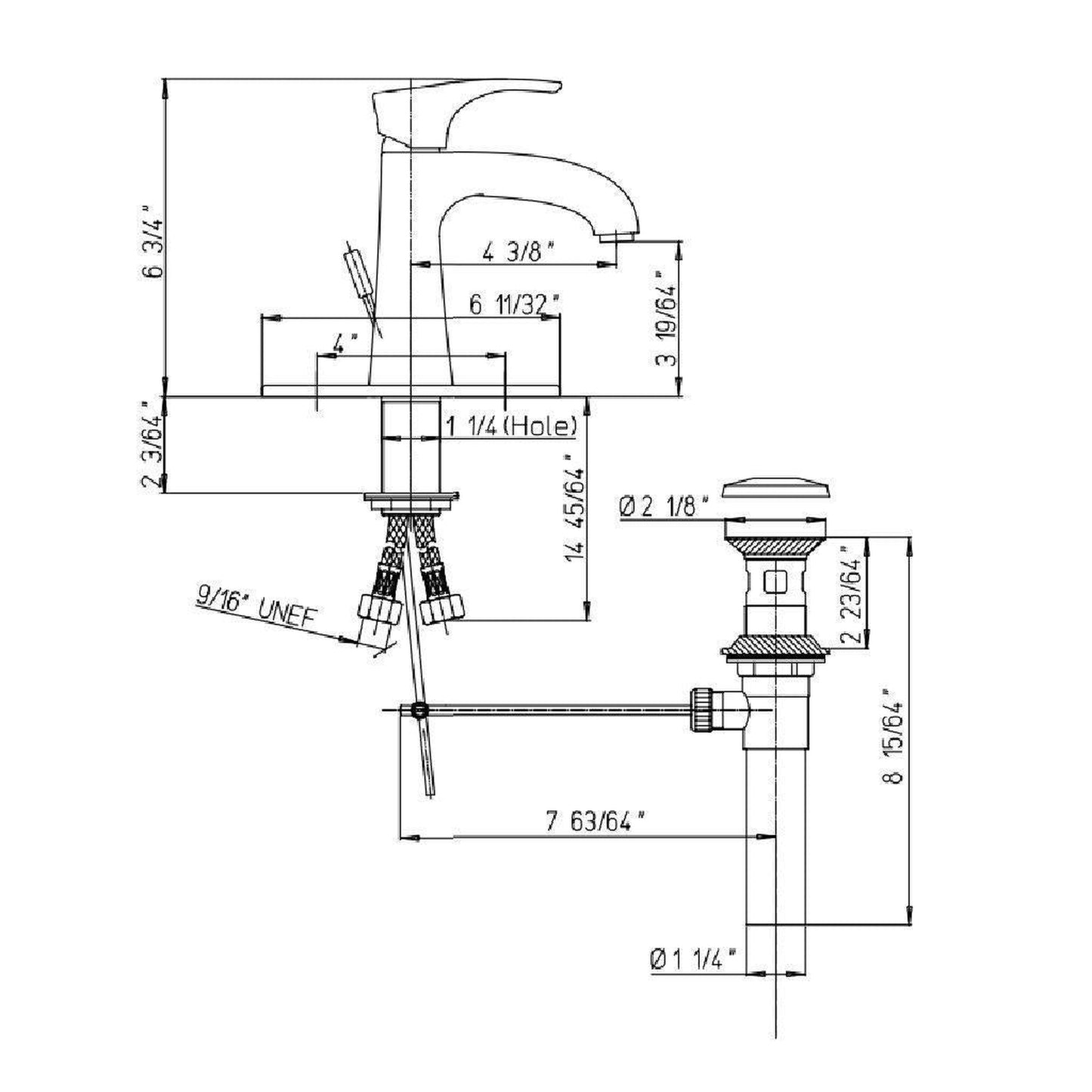 LaToscana E-Commerce Chrome Lady Small Single Handle Lavatory Faucet