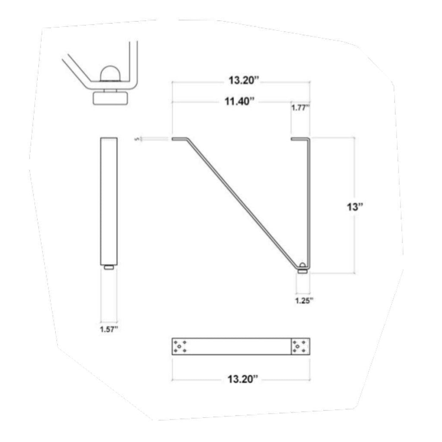 LaToscana Edmo 13" Polished Chrome Legs for Oasi & Ambra Vanities