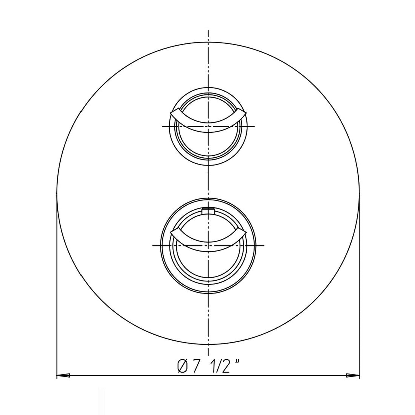 LaToscana Morgana Brushed Nickel Thermostatic Trim With 3/4" Ceramic Disc Volume Control