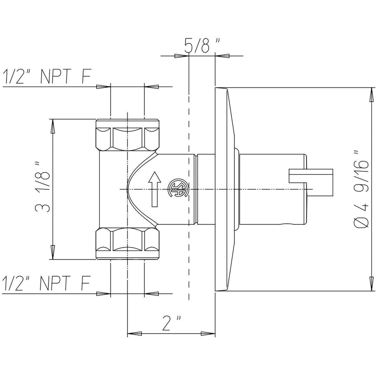 LaToscana Morgana Brushed Nickel Volume Control Trim