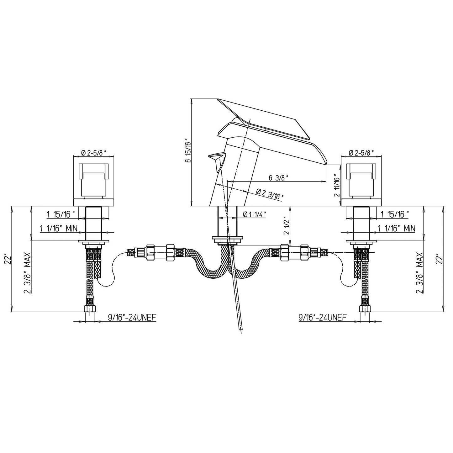 LaToscana Morgana Brushed Nickel Widespread Lavatory Faucet With Wenge Spout