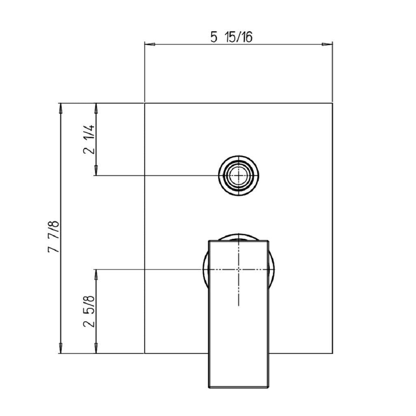 LaToscana Quadro Matt Black Pressure Balance Tub & Shower Set Trim