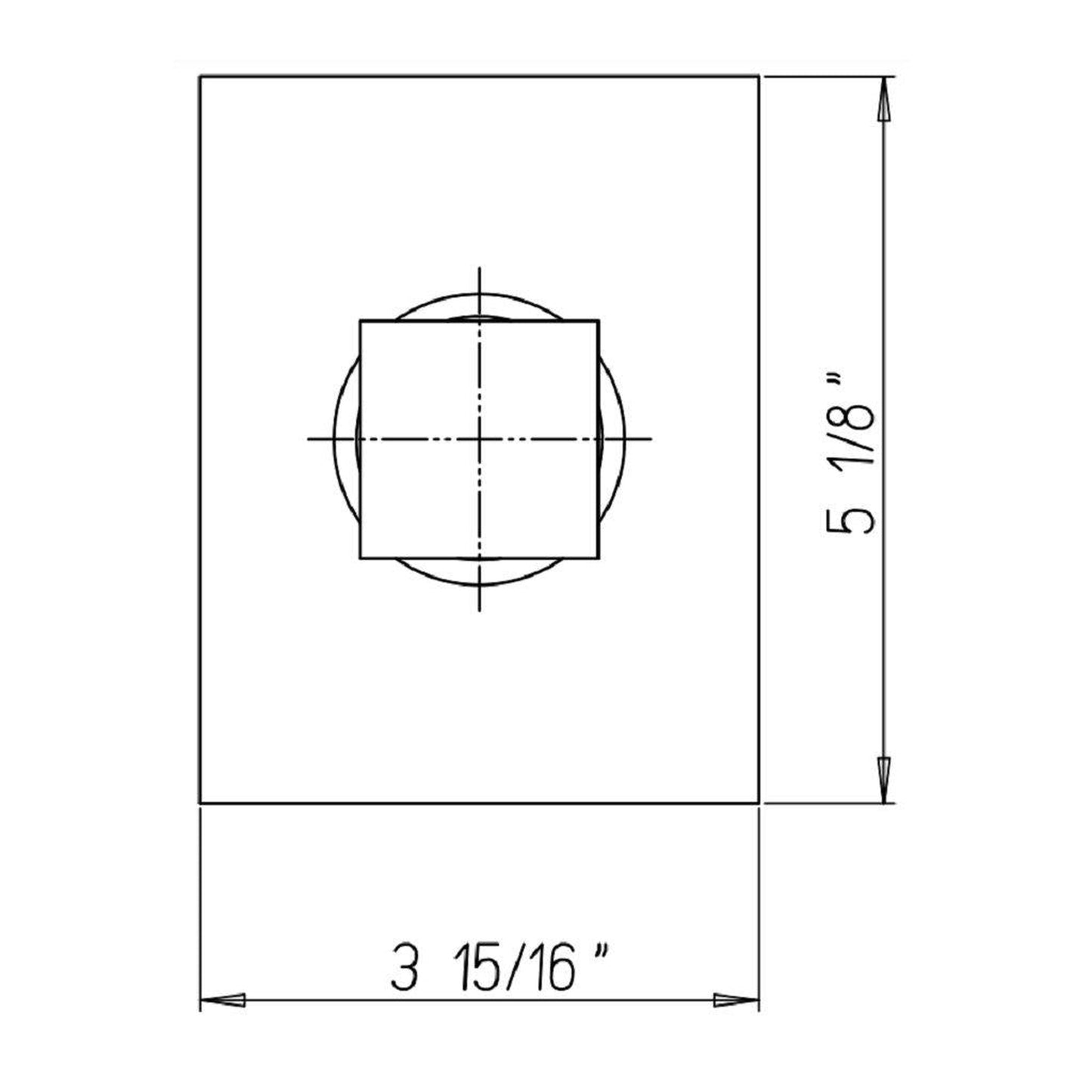 LaToscana Quadro Matt Black Volume Control Trim