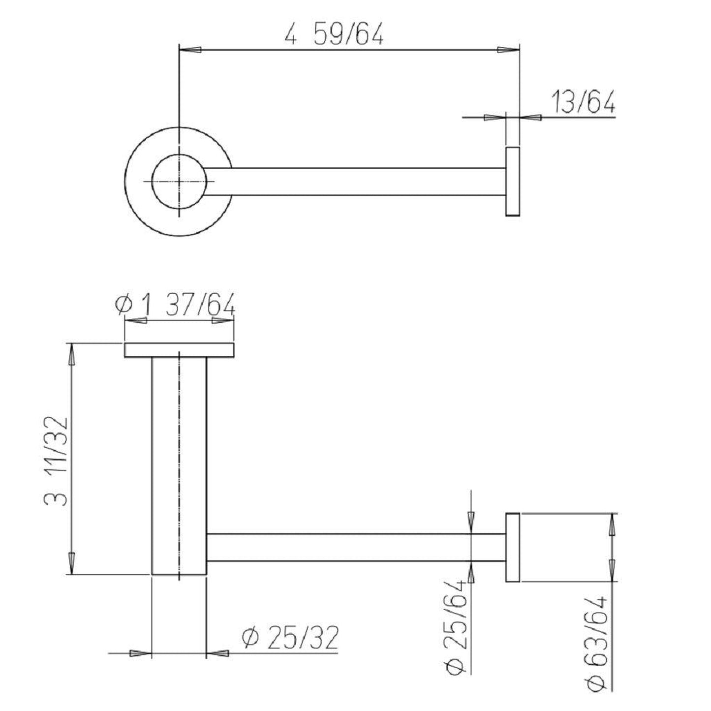 LaToscana Round Chrome Wall-Mounted Paper Roll Holder