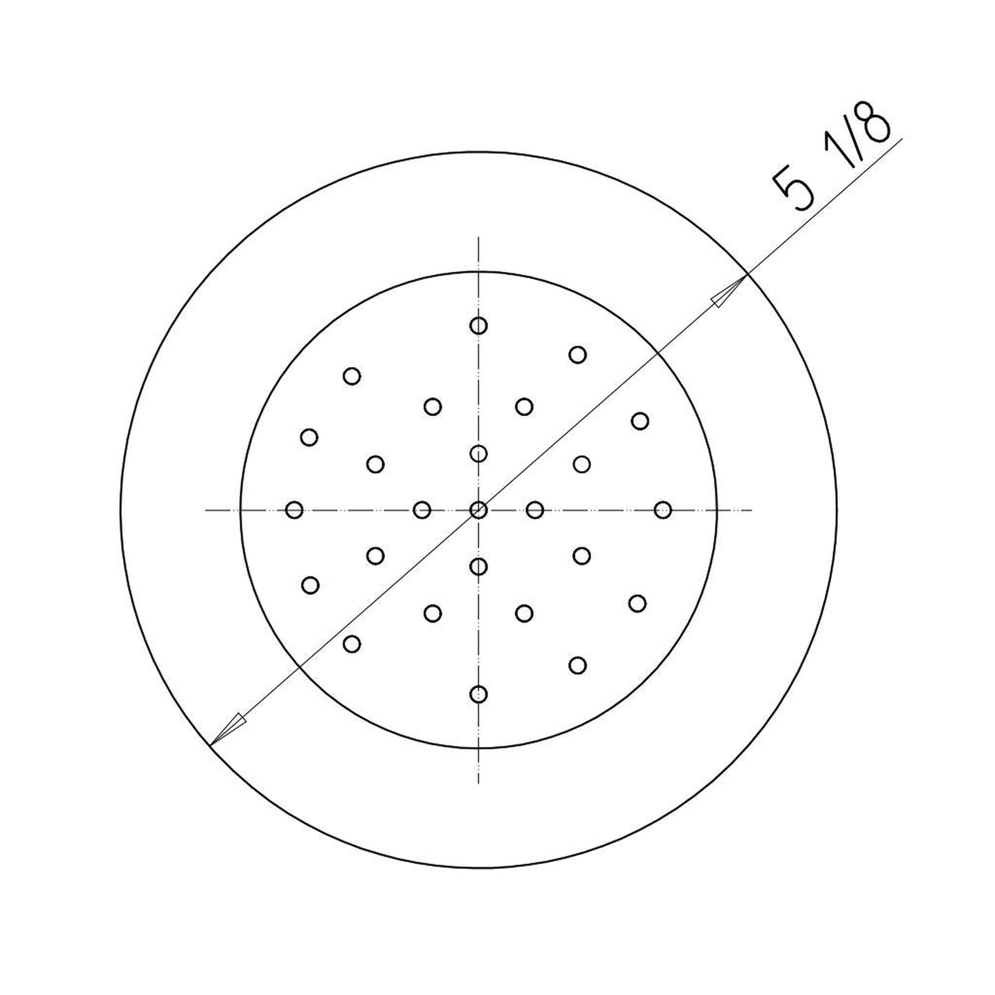 LaToscana Shower Line Matt Gold Round Brass Tile Body Jet