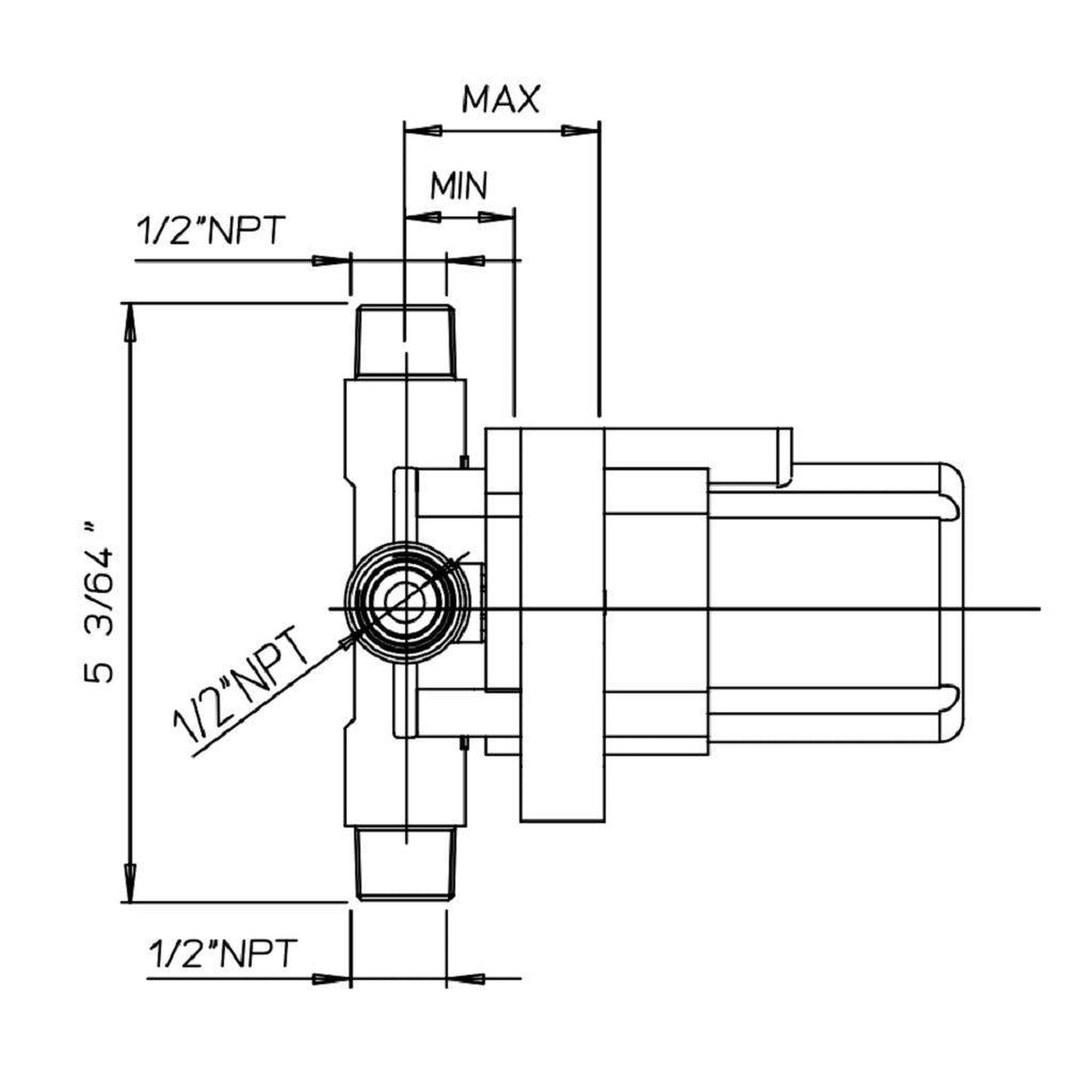 LaToscana Valve For All 697 Pressure Balance Shower Sets