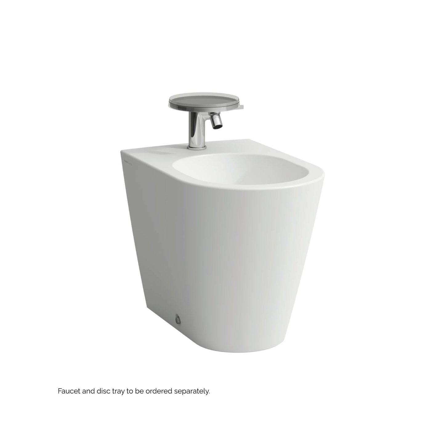 Laufen Kartell 15" x 16" Single-Hole Matte Gray Floor-Mounted Bidet