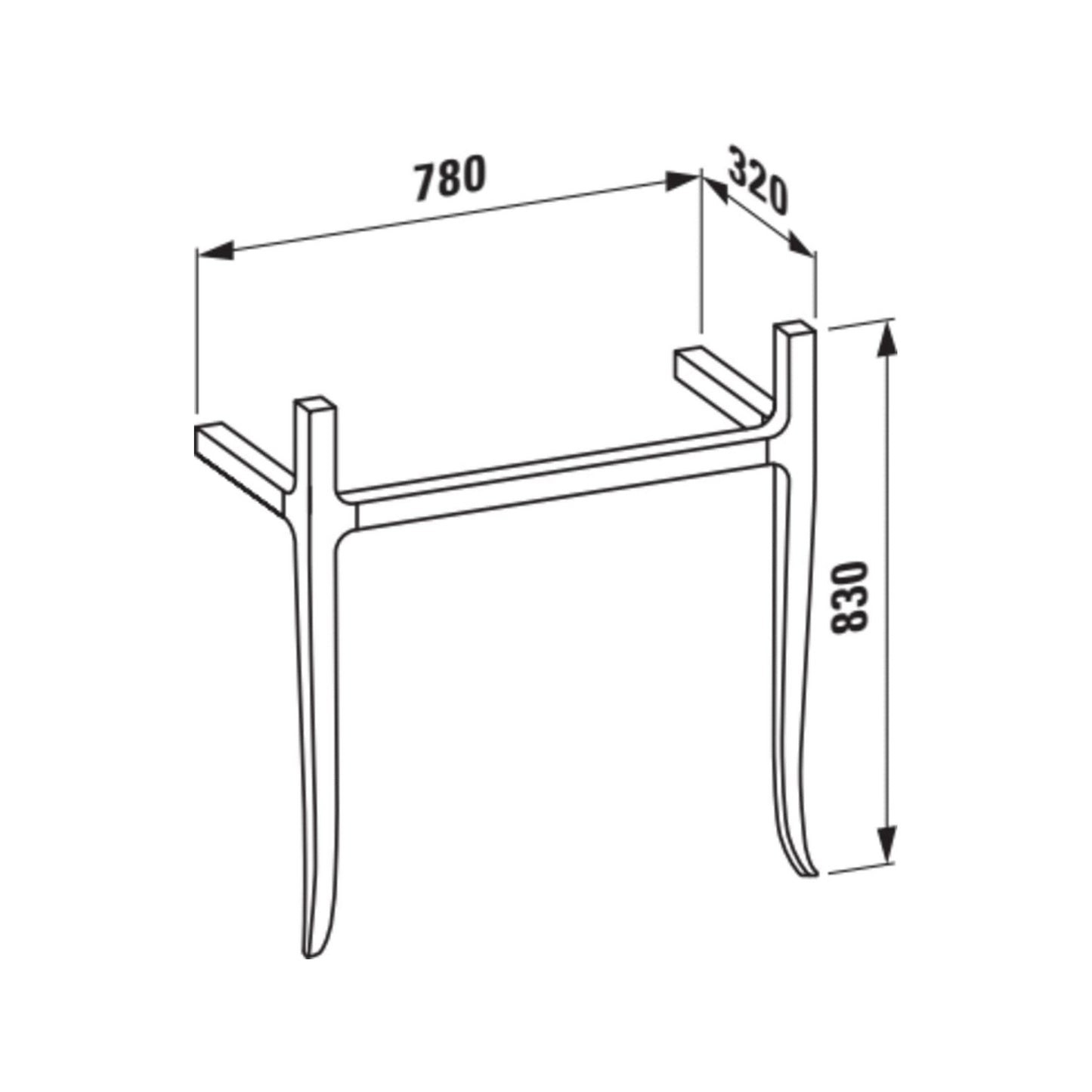 Laufen New Classic 31" Walnut Sink Stand for New Classic Bathroom Sink Model: H813855
