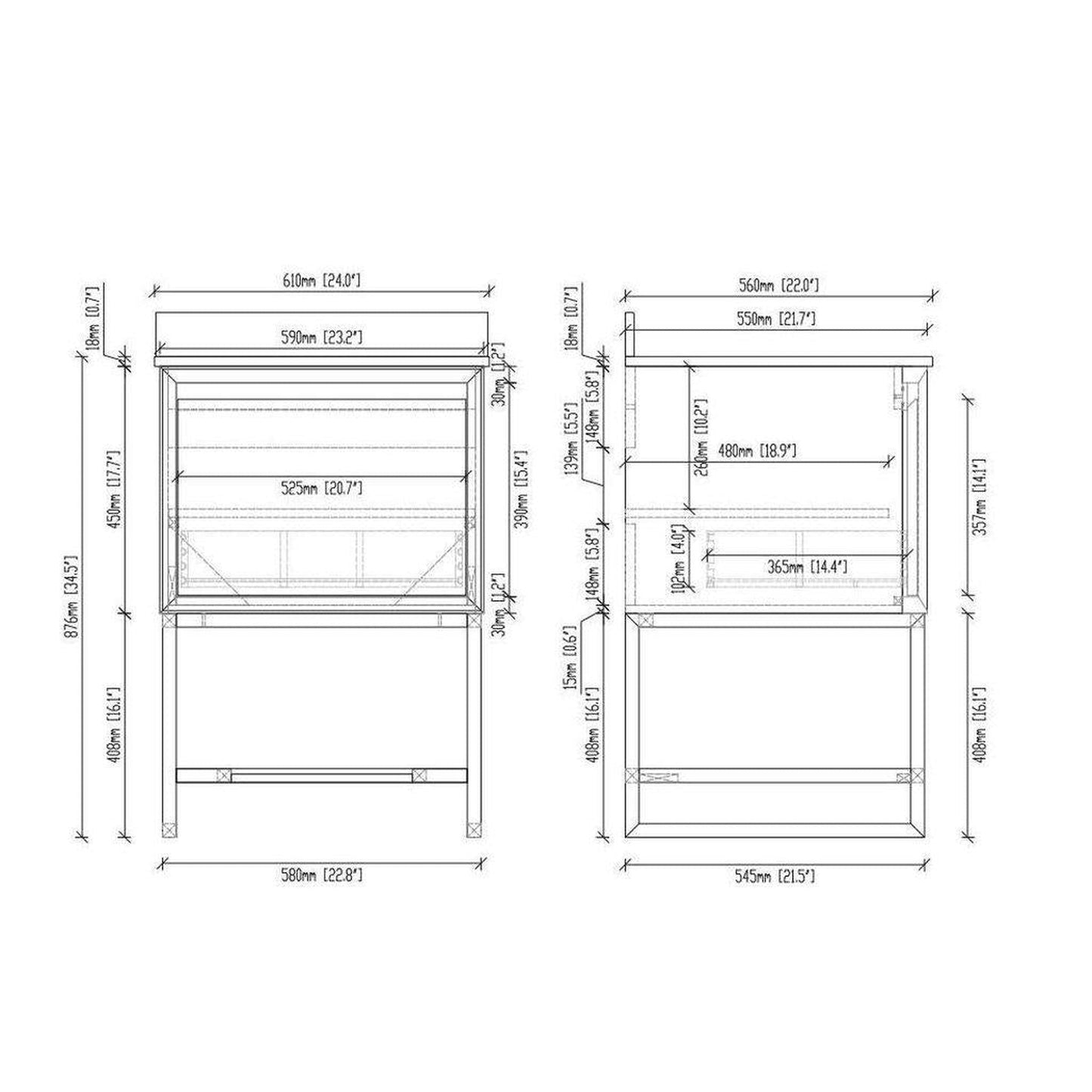 Laviva Alto 24" Freestanding California White Oak Vanity Base