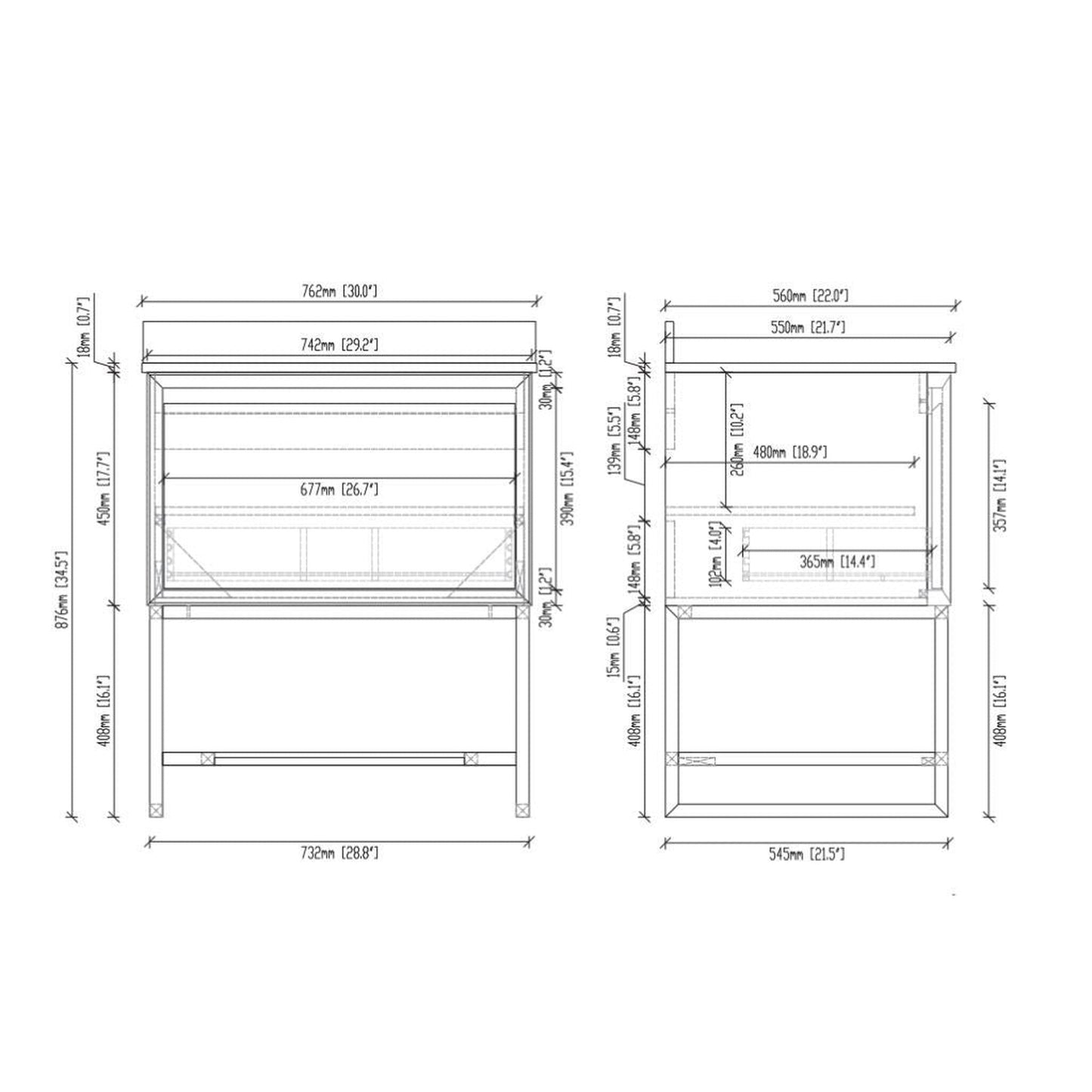 Laviva Alto 30" California White Oak Vanity Base
