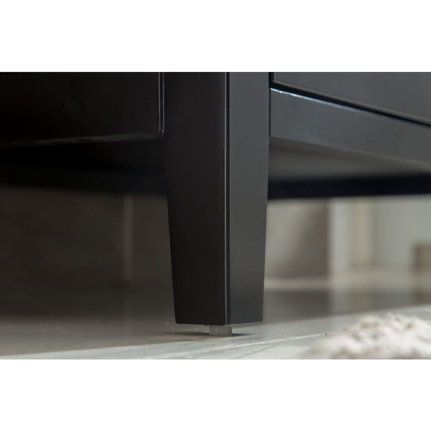 Laviva Wimbledon 36" Espresso Vanity Base and Black Wood Marble Countertop With Rectangular Ceramic Sink