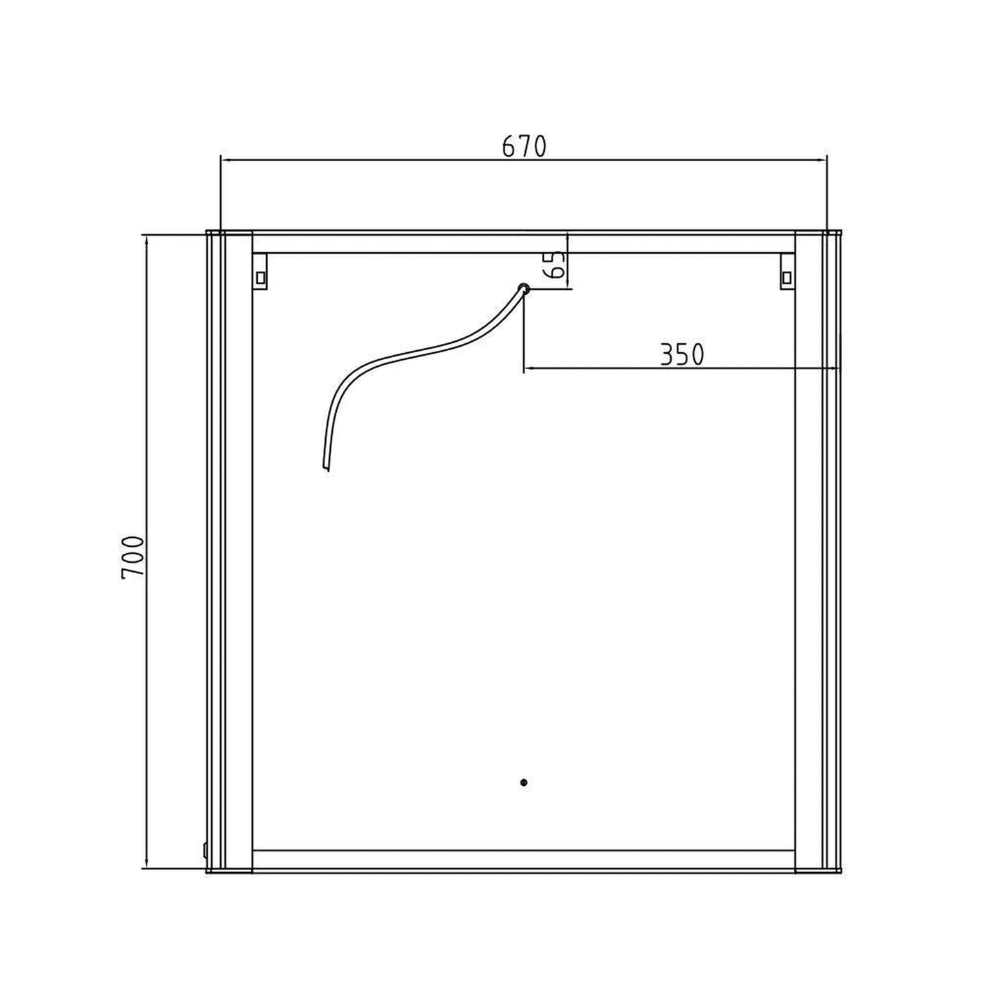 Lighted Impressions Ace 28" x 28" Square Framed Wall-Mounted LED Mirror Cabinet With IR Sensor & Glass Shelves