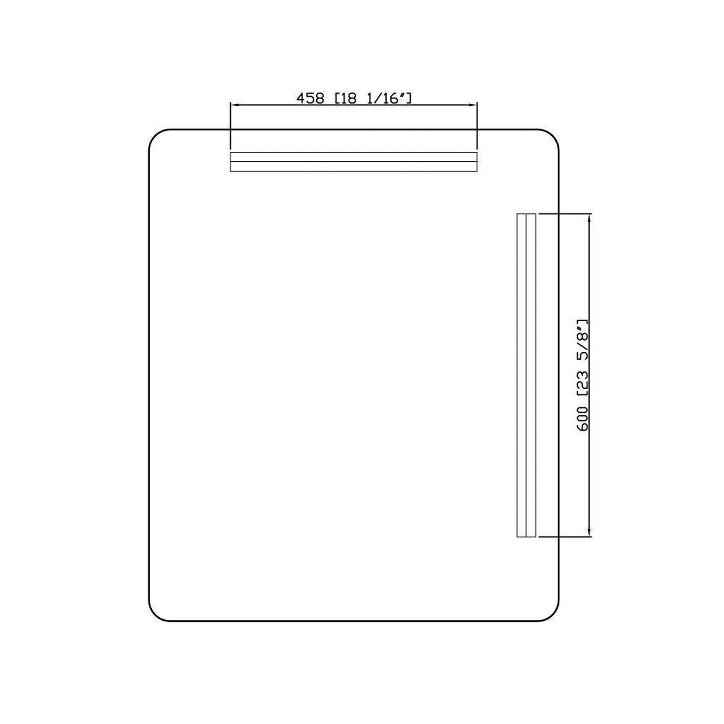 Lighted Impressions Belmar 30" x 36" Rectangular Framed Wall-Mounted LED Mirror With Dimmable Touch Sensor