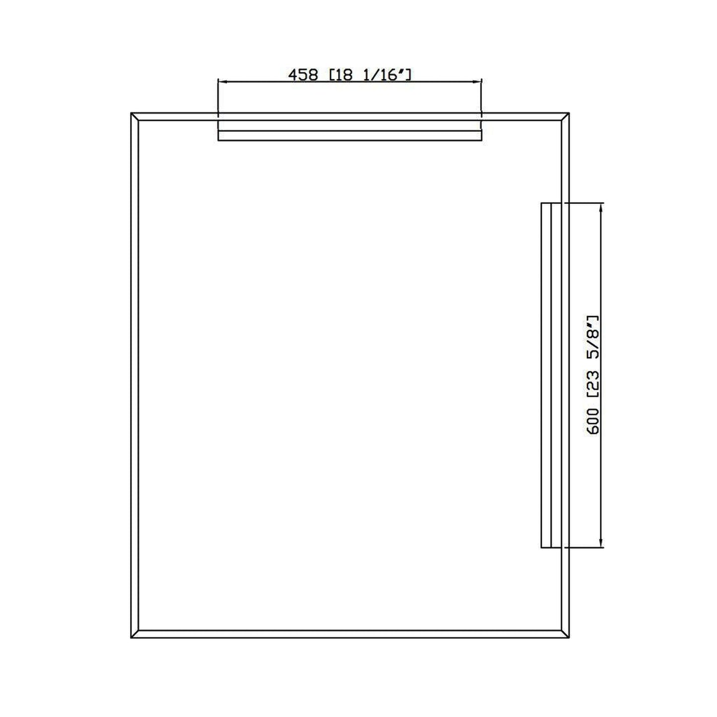 Lighted Impressions Caspian 30" x 36" Rectangular Framed Wall-Mounted LED Mirror With Dimmable Touch Sensor