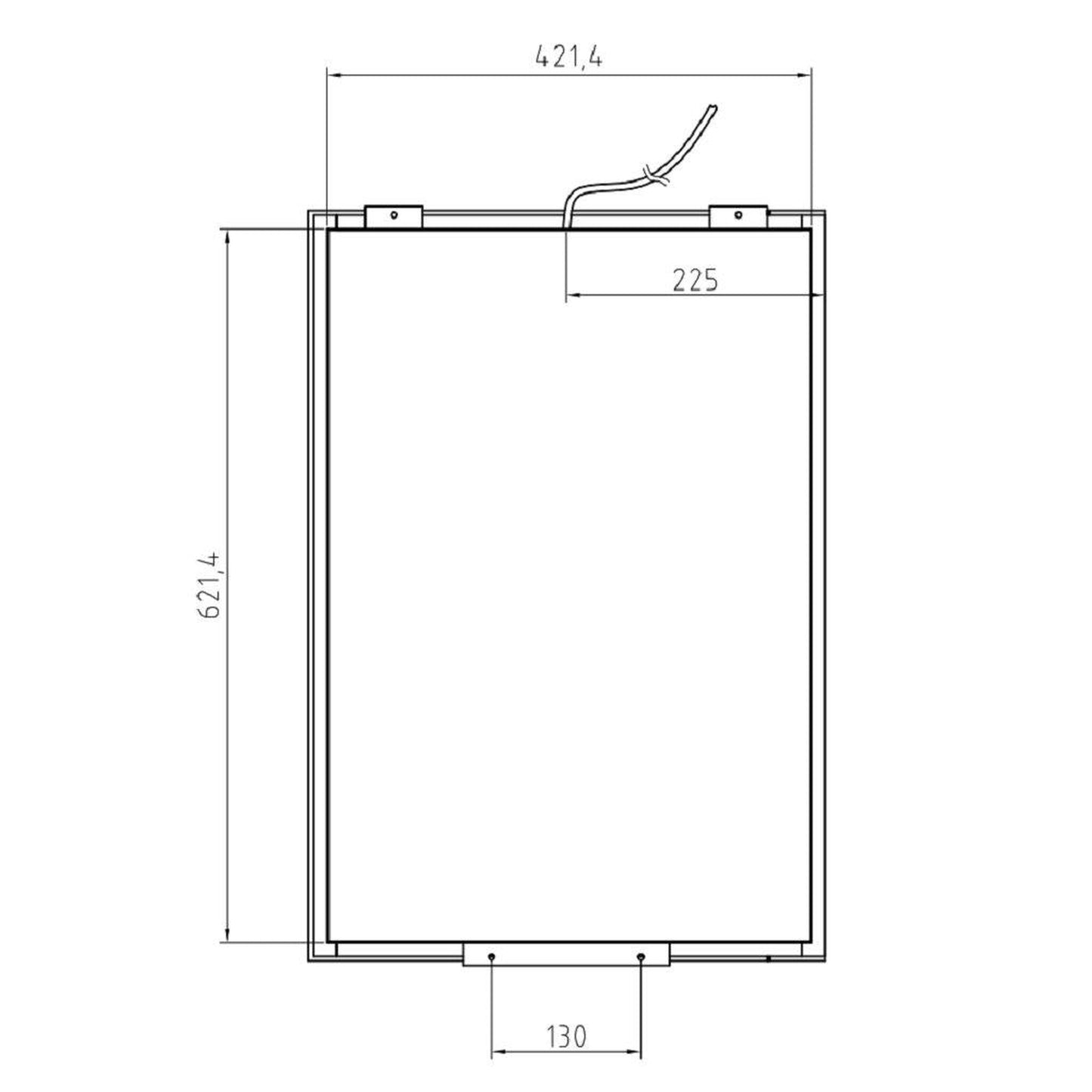 Lighted Impressions Espirit 18" x 26" Rectangular Framed Wall-Mounted LED Mirror Cabinet With Rocker Switch & Glass Shelves