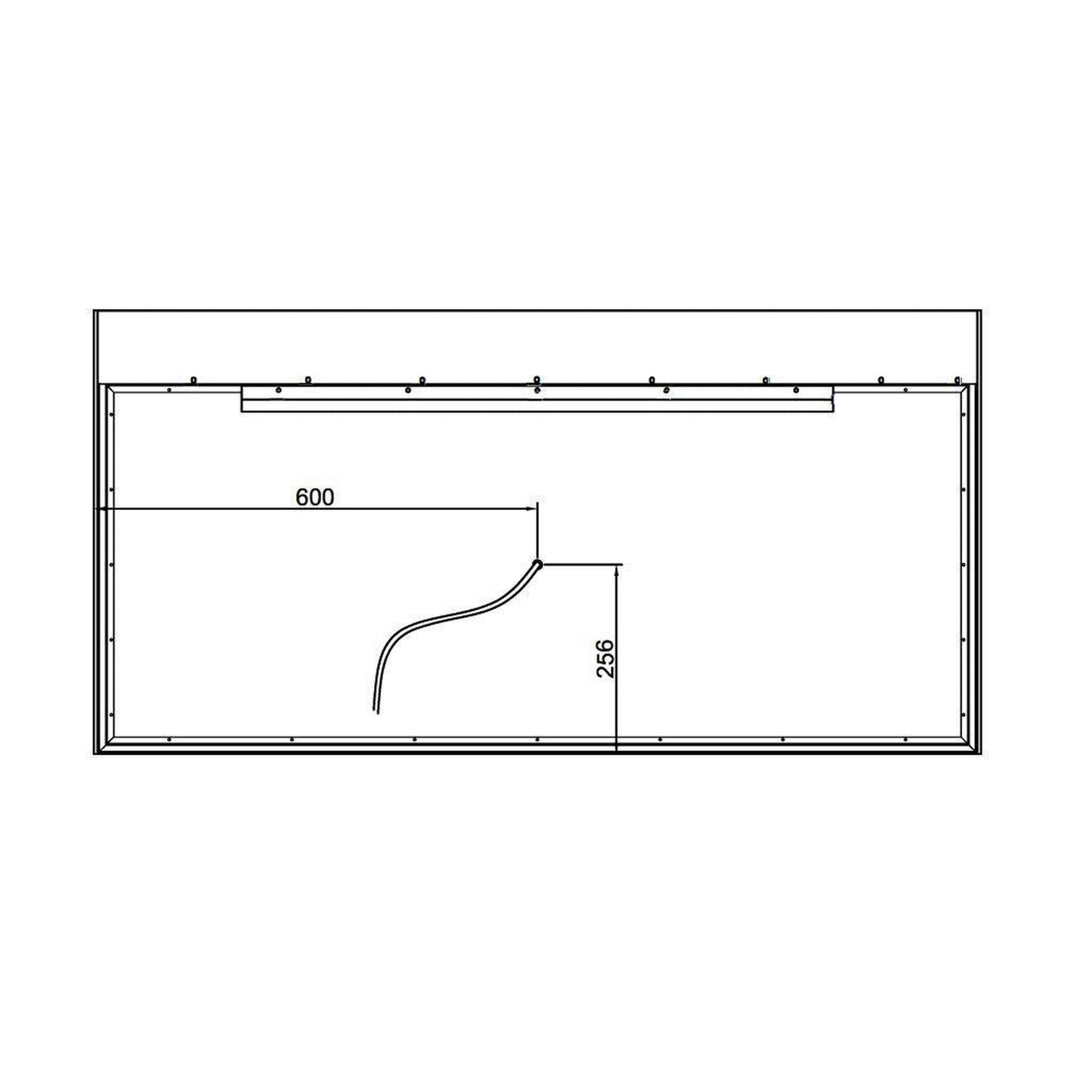 Lighted Impressions Grande 48" x 24" Rectangular Frameless Wall-Mounted LED Mirror With Touch Sensor & 3X Magnifier