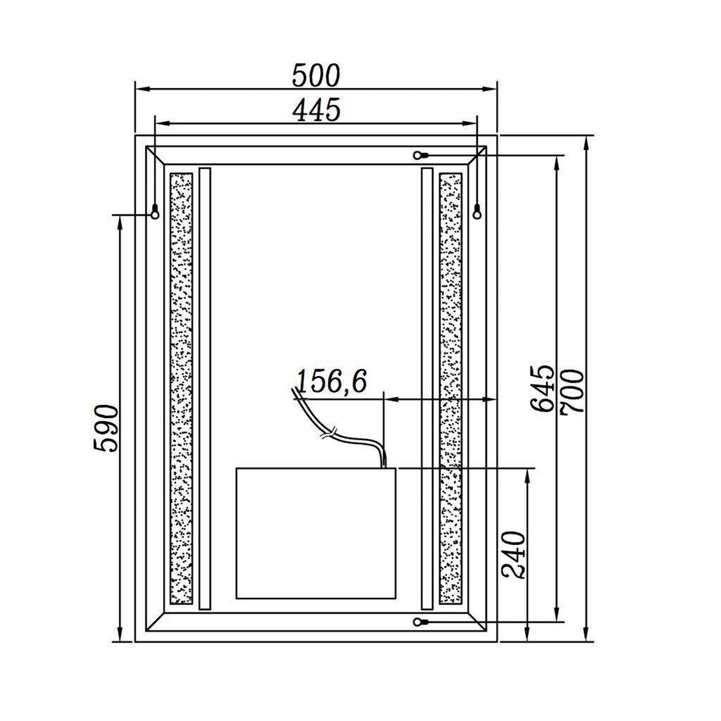 Lighted Impressions Maxx 20" x 28" Rectangular Frameless Wall-Mounted LED Mirror With 3-Way Rocker Switch