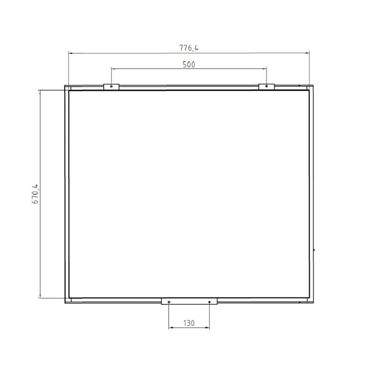 Lighted Impressions Royale 32" x 28" Rectangular Framed Wall-Mounted LED Mirror Cabinet With 3-Section Rocker Switch & Glass Shelves