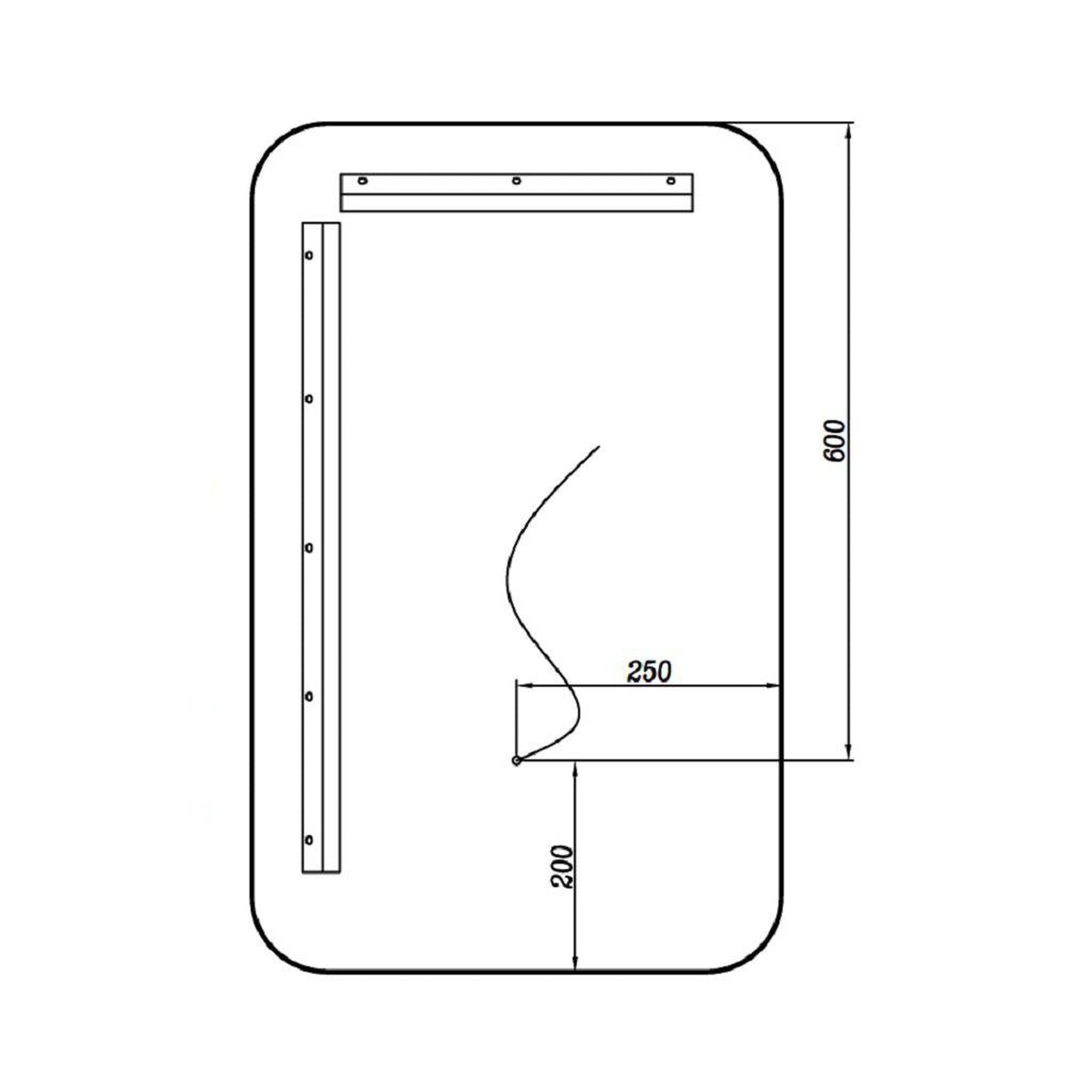 Lighted Impressions Saffron 32.5" x 19.687" Rectangular Framed Wall-Mounted LED Mirror With Touch Sensor