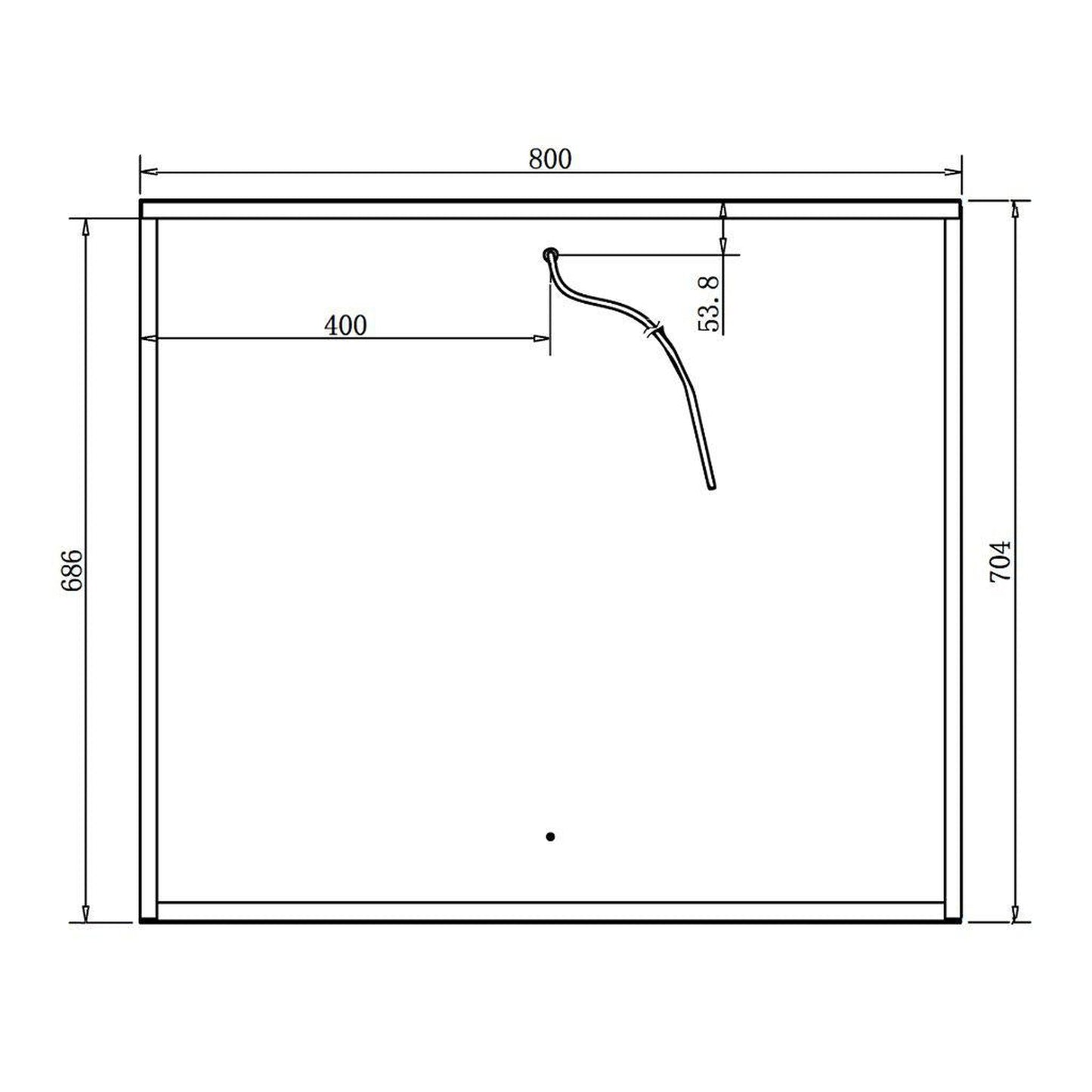 Lighted Impressions Vienna 32" x 28" Rectangular Framed Wall-Mounted LED Mirror Cabinet With IR Sensor, Glass Shelves & Bluetooth Speaker