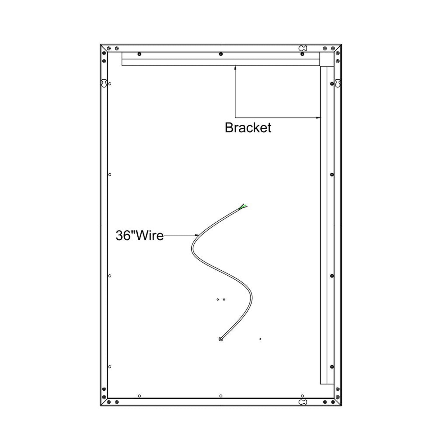 Luxaar Luci 24" x 36" LED Mirror With Memory Dimmer & Defogger