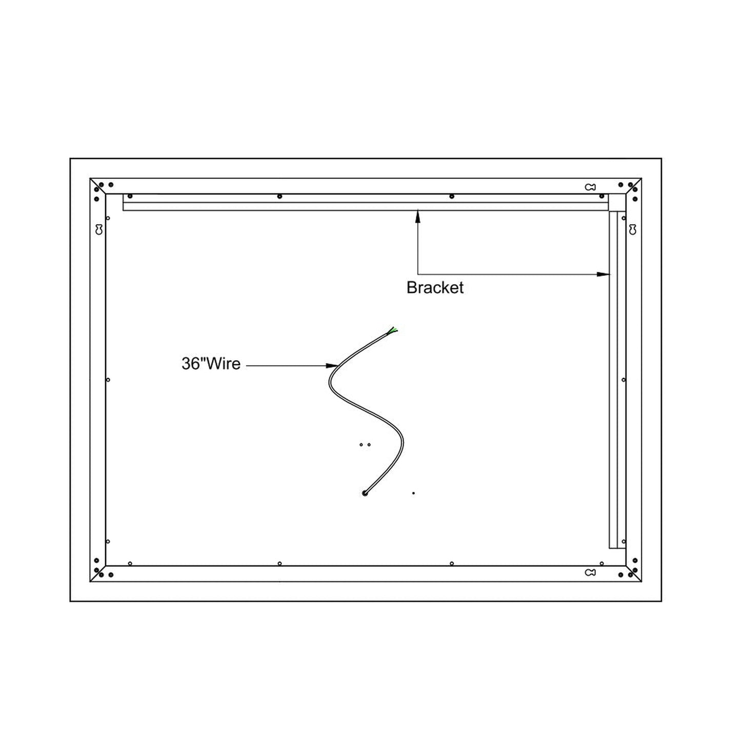 Luxaar Moderna 60" x 36" LED Mirror With Built-in 3x Magnifying Mirror, Memory Dimmer & Defogger