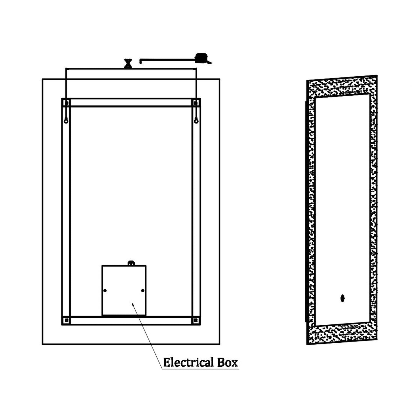 Luxaar Puralite 34" x 36" LED Wall-Mounted Backlit Vanity Mirror With Memory Dimmer