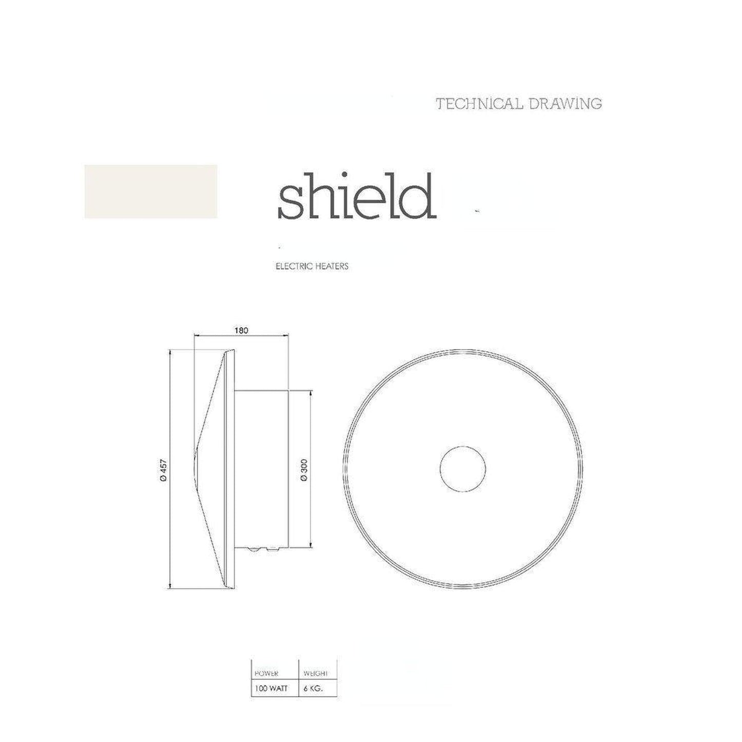 Maya Bath Shield 18" x 7" White Steel Wall-Mounted Hardwired Electric Towel Warmer