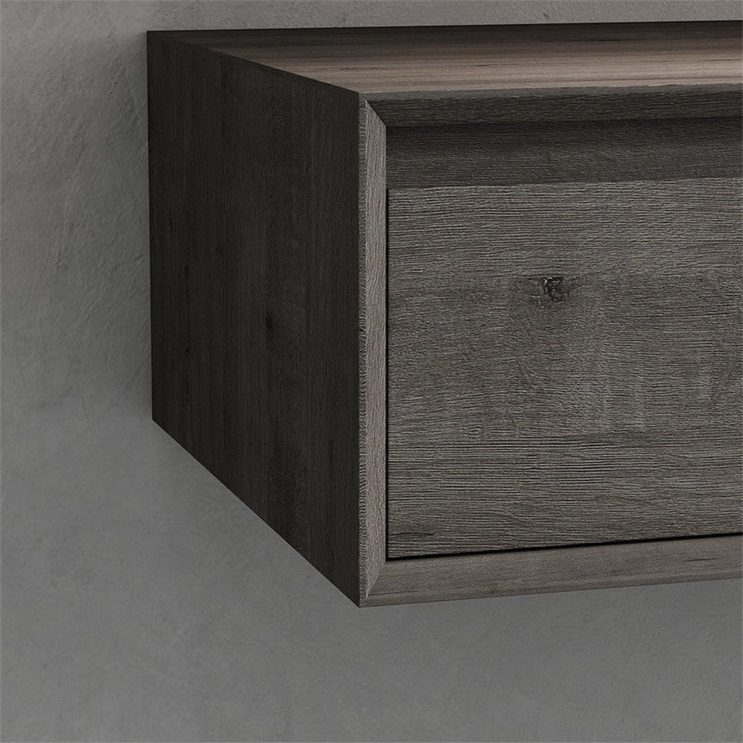 Moreno Bath ALYSA 84" Smoke Oak Floating Vanity With Double Faucet Holes and Reinforced White Acrylic Sink