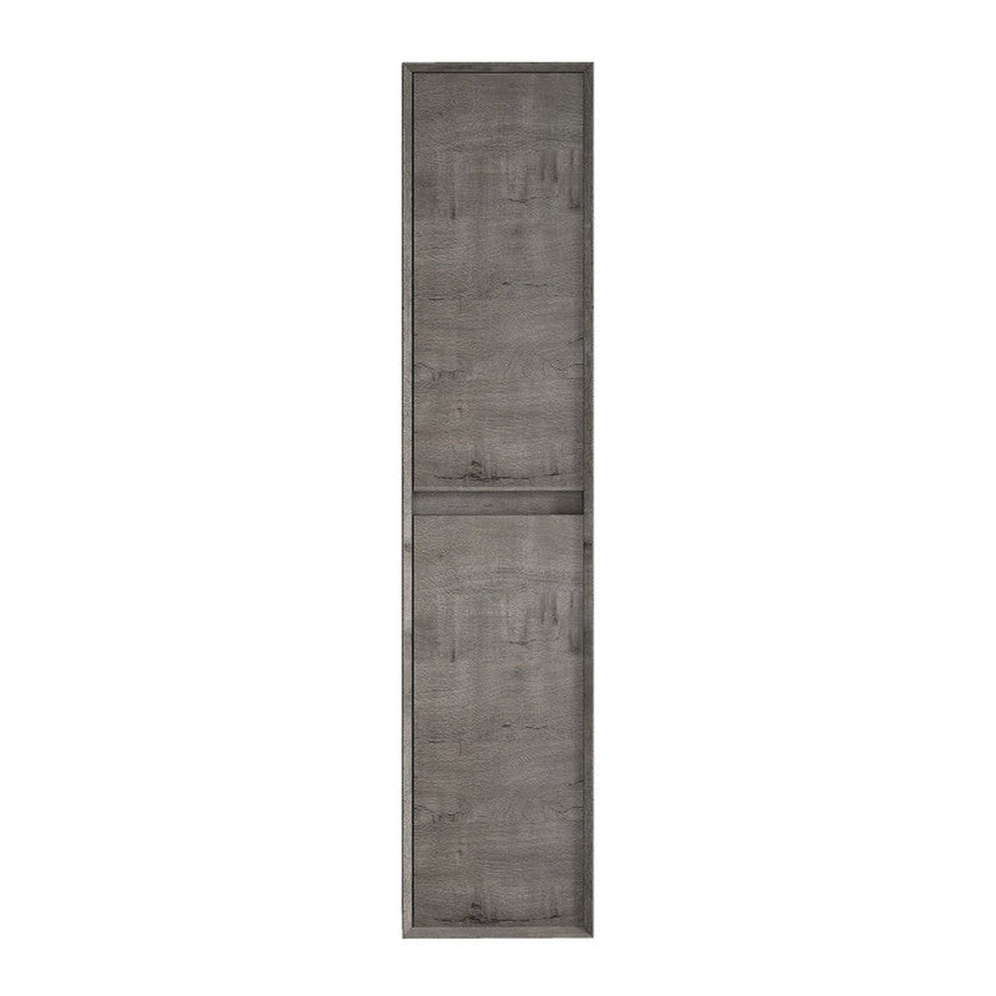 Moreno Bath Kingdee 16" Smoke Oak Wall-Mounted Linen Cabinet