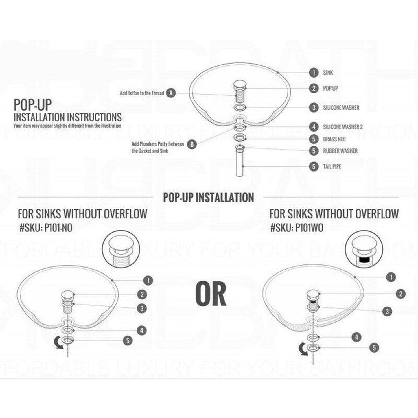 Moreno Bath Lais Pop Drain in Chrome