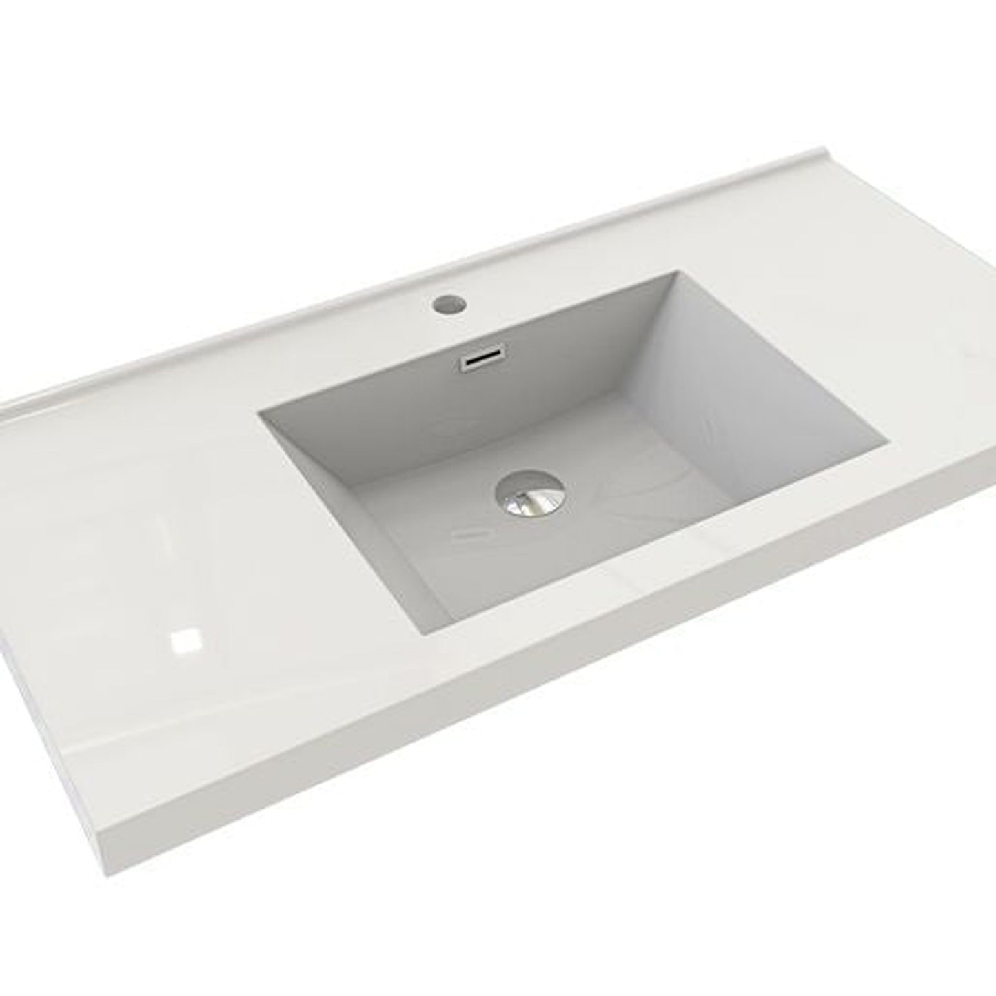 Moreno Bath Sage 42" Dark Gray Oak Wall-Mounted Modern Vanity With Single Reinforced White Acrylic Sink