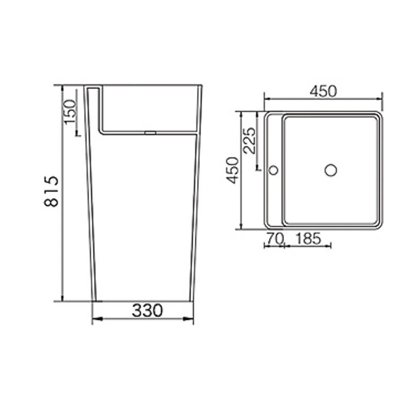 Moreno Korela Better Vanity E-P06 White Pedestal Sink 2 Sets