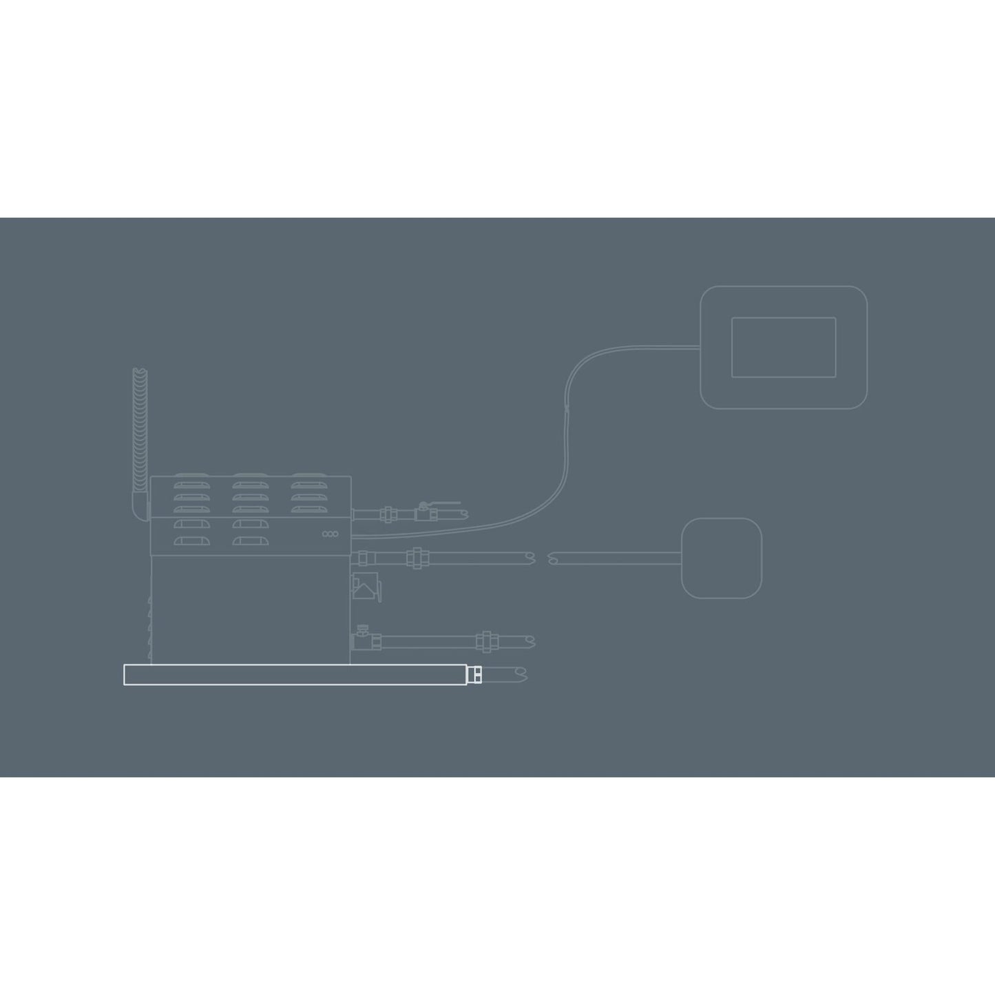 MrSteam 25" × 9" × 1" Stainless Steel Hardwired Condensation Pan For MS, MSSUPER, and SAH Residential Generators